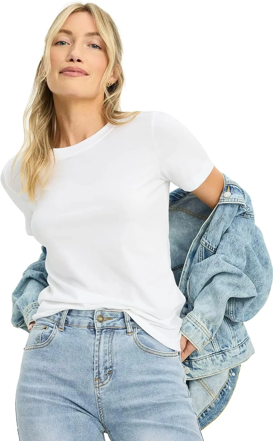 Jockey Women's Activewear Organic Cotton Stretch Short Sleeve Tee