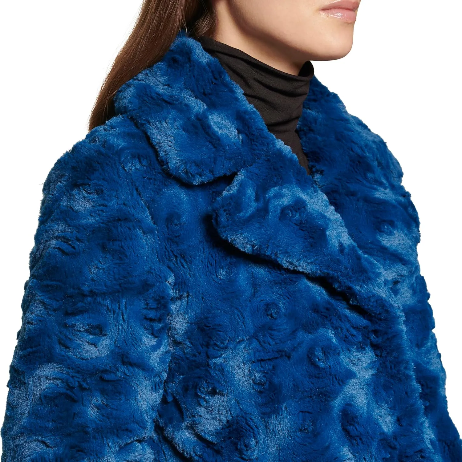 Kenneth Cole Women's Classic Mink Style Faux Fur Coat