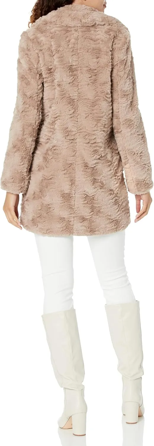 Kenneth Cole Women's Classic Mink Style Faux Fur Coat