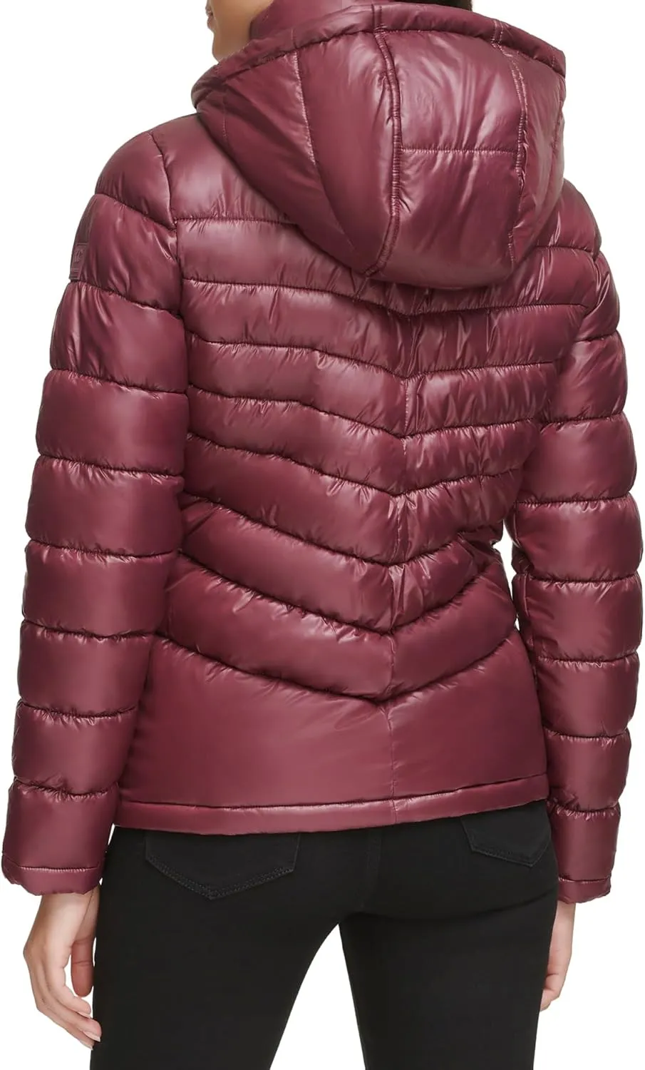 Kenneth Cole Women's Solid Hooded Puffer Jacket