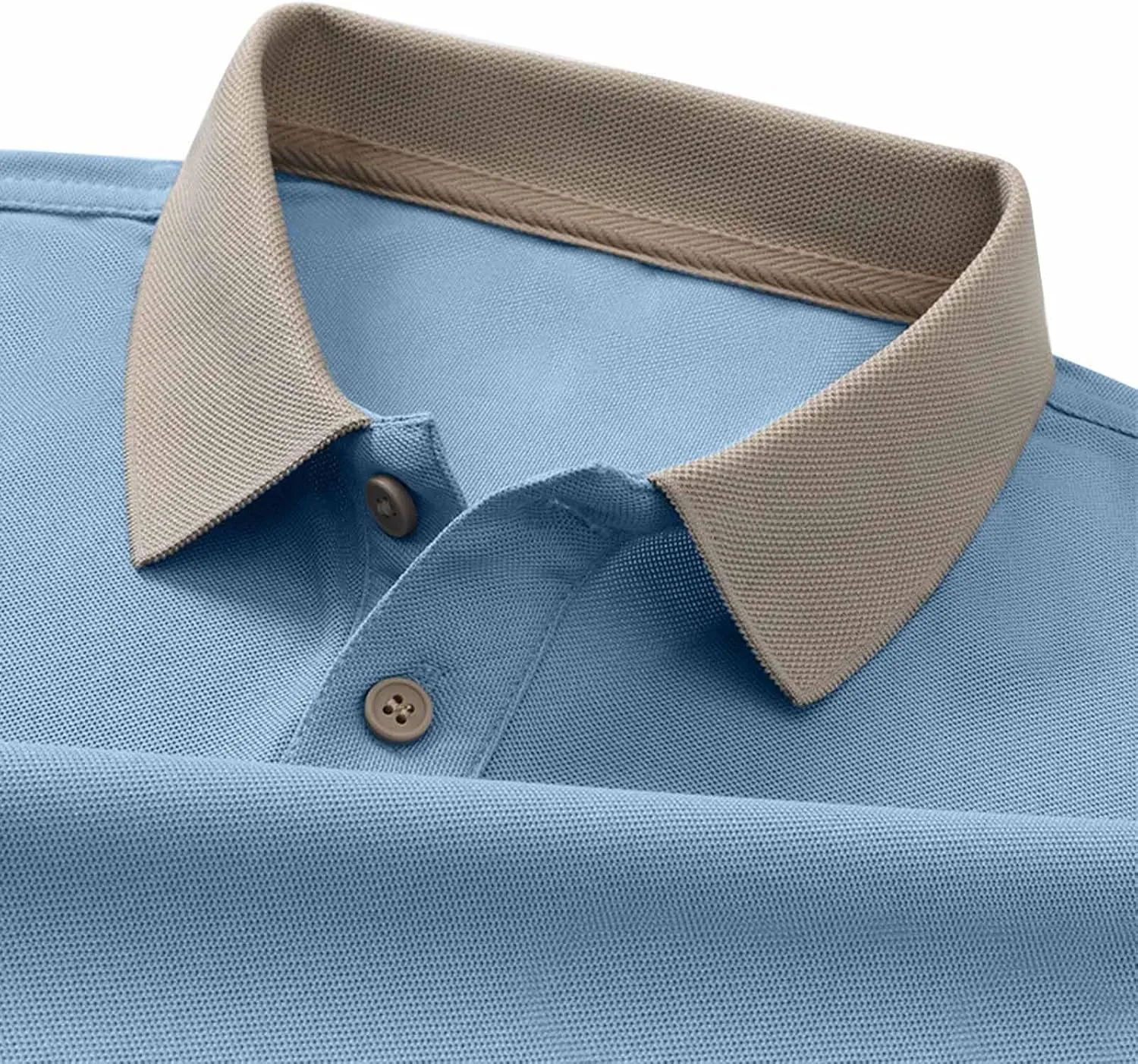 Korean Style Color Block Polo Shirts Mens Slim Fit Golf Tee Tops Summer Short Sleeve Button Collared Athletic Blouse