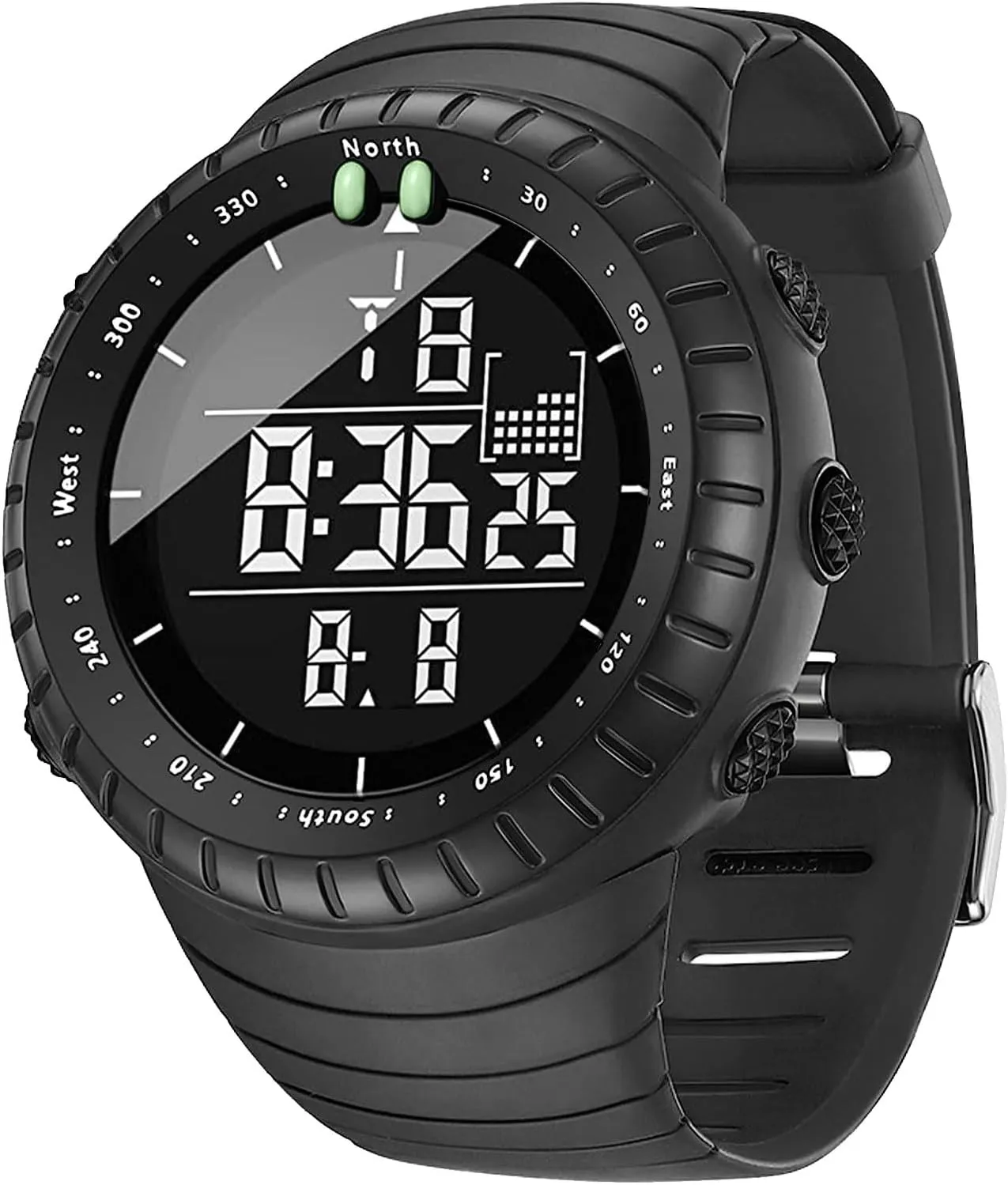 KXAITO Men's Watches Sports Outdoor Waterproof Military Watch Date Multi Function Tactics LED Face Alarm Stopwatch for Men 6256