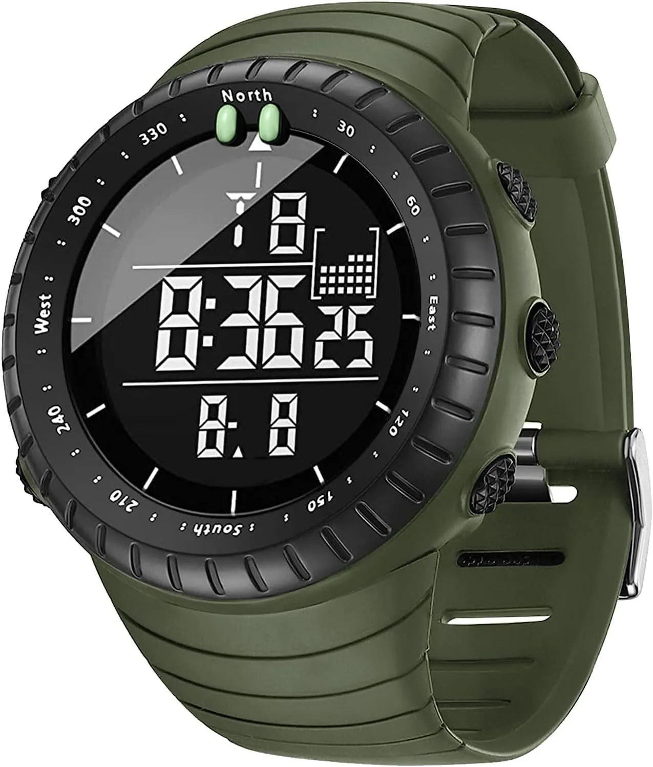 KXAITO Men's Watches Sports Outdoor Waterproof Military Watch Date Multi Function Tactics LED Face Alarm Stopwatch for Men 6256