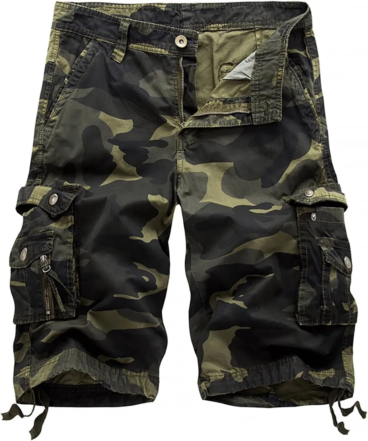 LCMTWX Mens Work Shorts Waist Pant Short Cargo Pant Solid Splice Pocket Drawstring Shorts Fashion Mens Shorts 10 Inch Mens