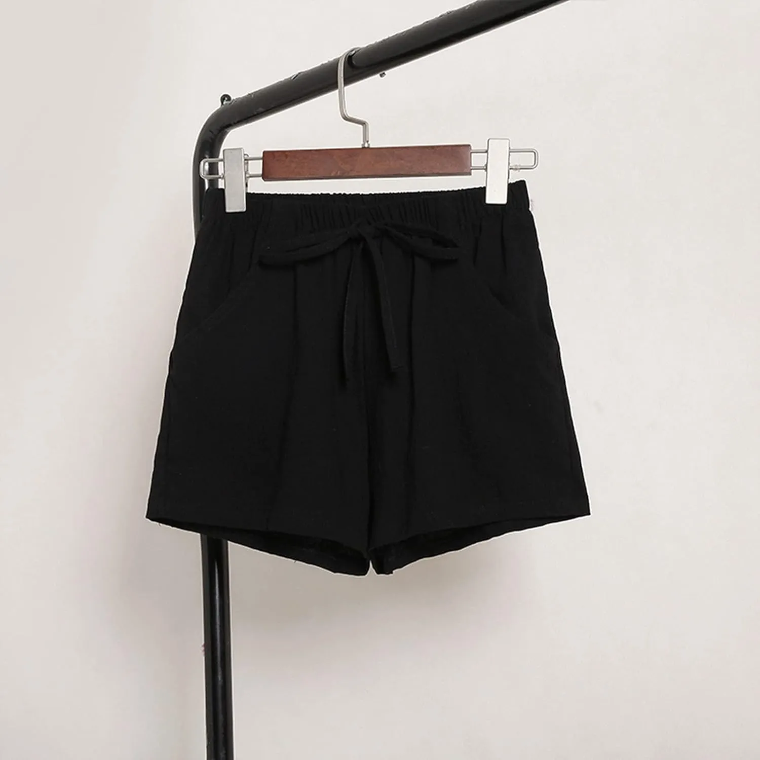 LCMTWX Women's Shorts Womens Pants Solid Pocket Waist Loose Pants Women's Shorts Athletic Shorts for Women Women Womens