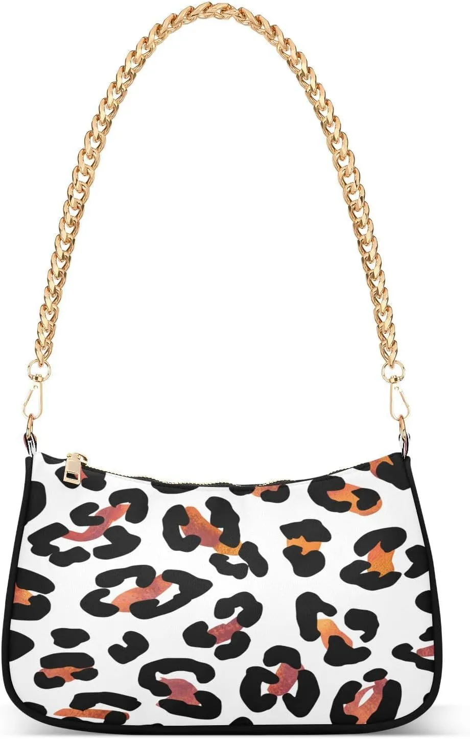 Leopard Print White Shoulder Bag, Crossbody Bags