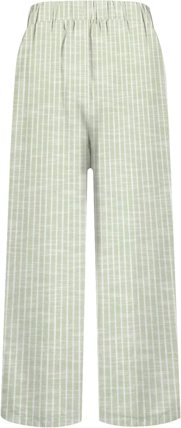 Lightweight Linen Pants Women Floral Cotton Linen Casual Pants Cropped Linen Pants Women Womens Cotton Linen Pants