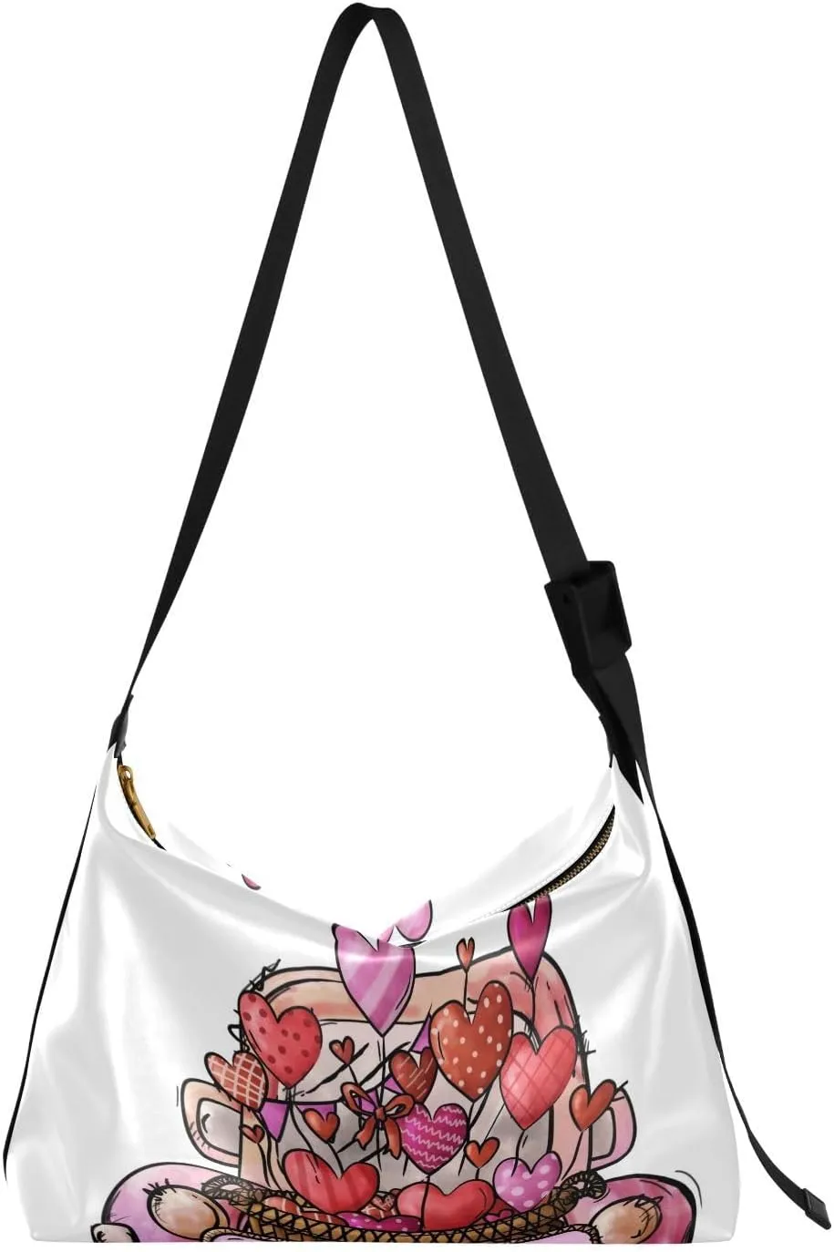 Loads Of Love Truck Hobo Crossbody Bags for Women Leather Large Shoulder Bag Cross Body Valentine?s Day Trendy Womens Tote Bags Handbag for Travel Shopping