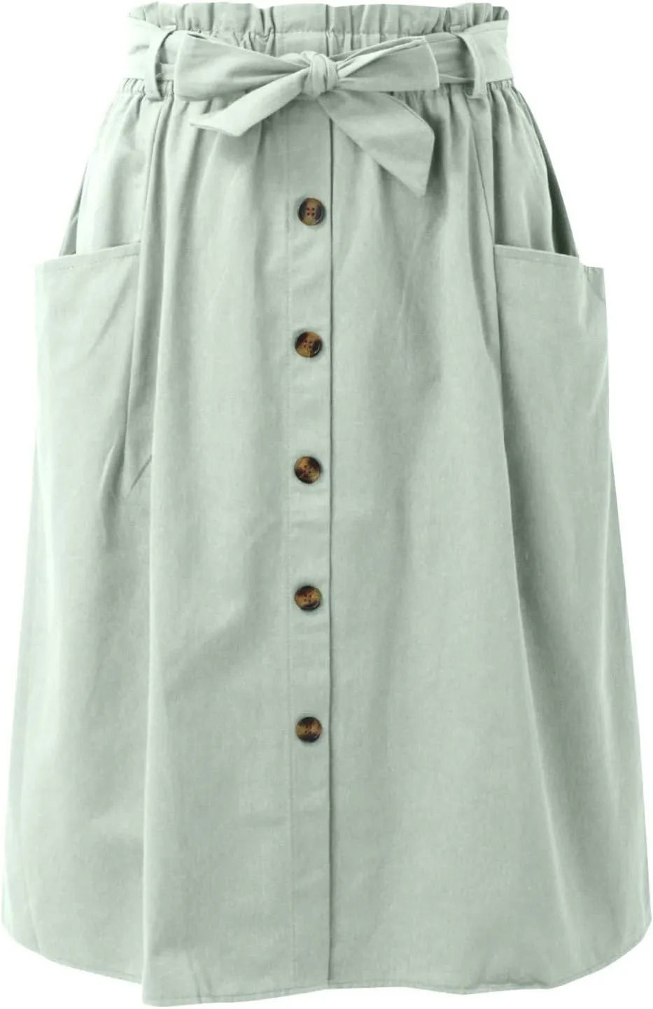 Long Skirts for Women Women's Casual High Waist Pleated A Line Midi Skirt with Pocket