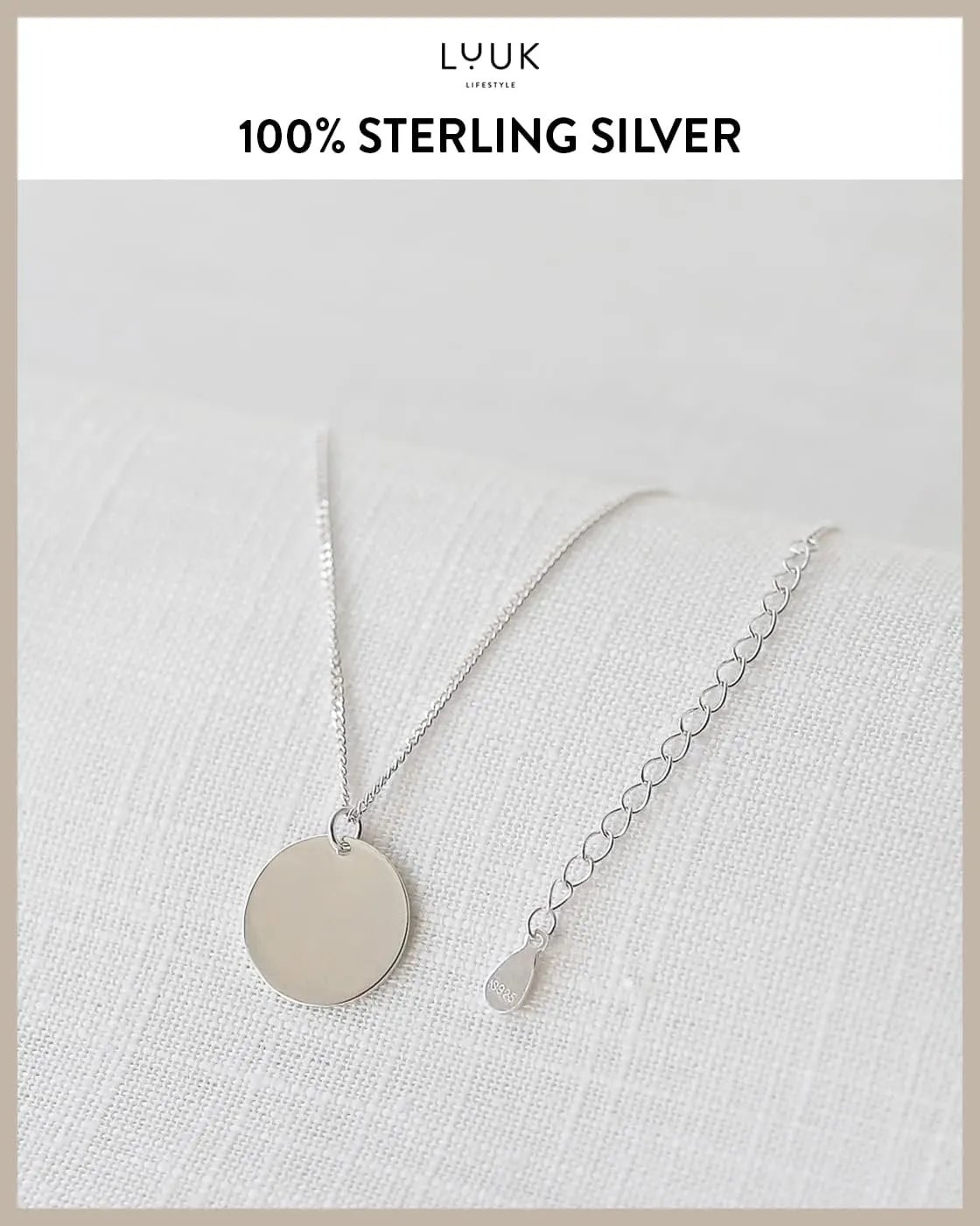 LUUK LIFESTYLE 925 sterling silver filigree necklace for women with pendant, trendy feminine jewelry for everyday life, adjustable length, 19?? gift idea for her, gift card, silver, gold, and rosgold