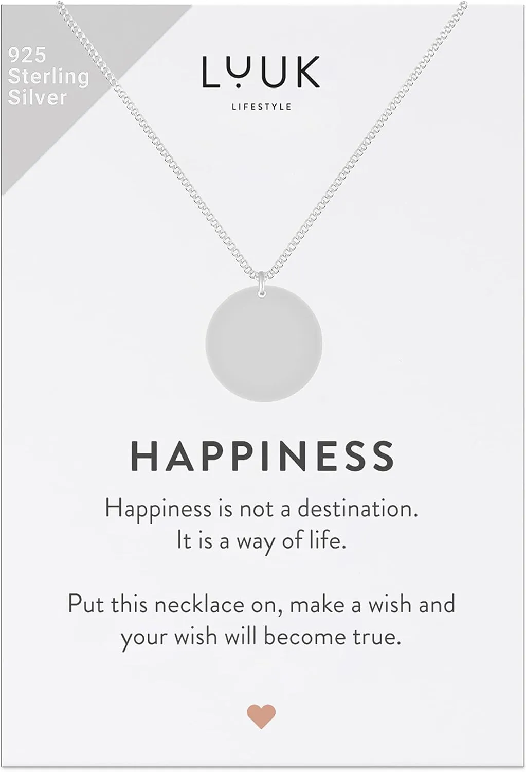 LUUK LIFESTYLE 925 sterling silver filigree necklace for women with pendant, trendy feminine jewelry for everyday life, adjustable length, 19?? gift idea for her, gift card, silver, gold, and rosgold