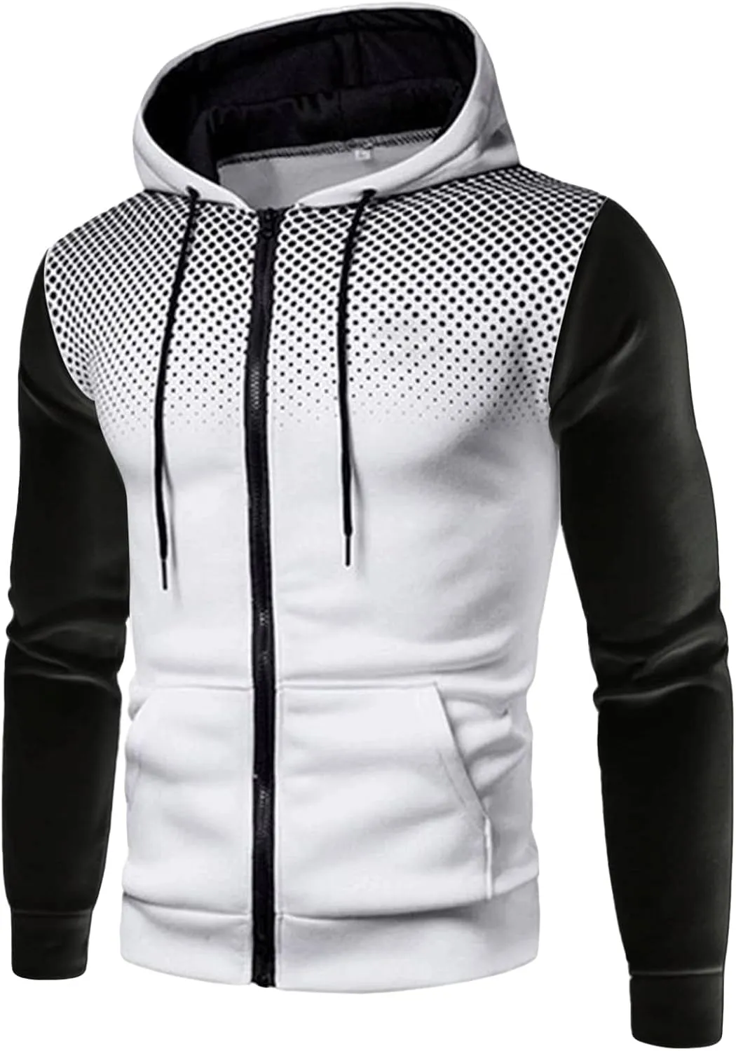 Maiyifu-GJ Hoodies for Men Heavyweight Full Zip Fleece Sport Hoodie Novelty Athletic Zip Up Hooded Jackets With Pocket