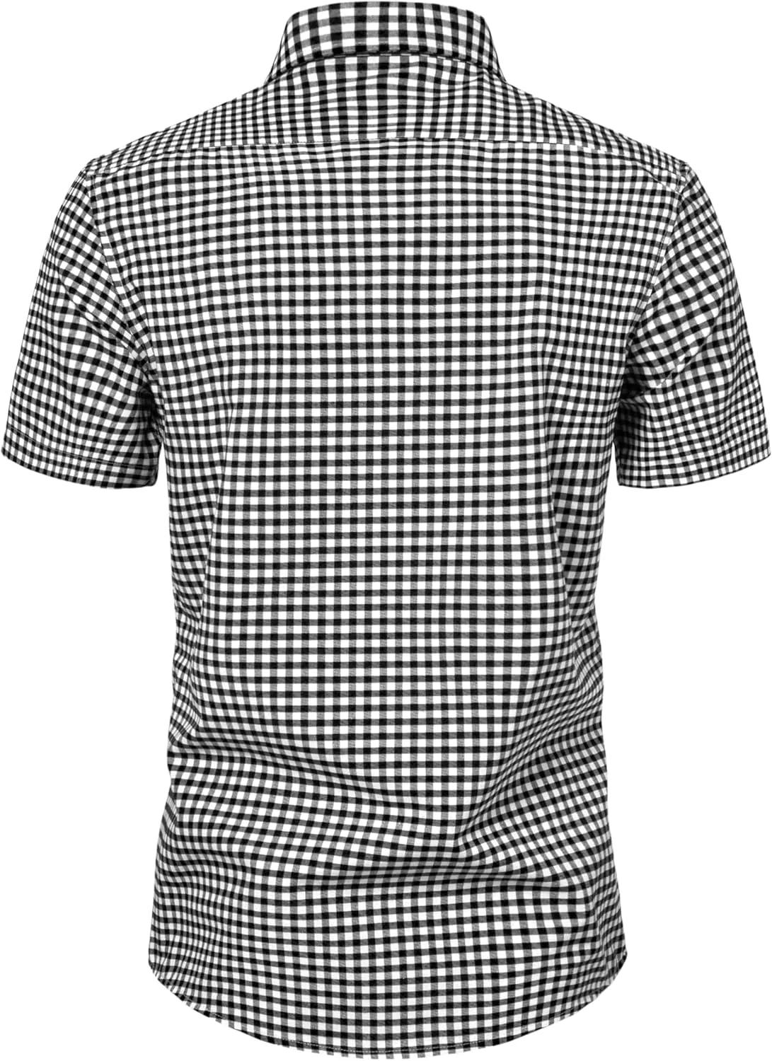 Manwan walk Mens Short Sleeve Plaid Casual Button Down Shirts Gingham Regular Fit Dress Shirts