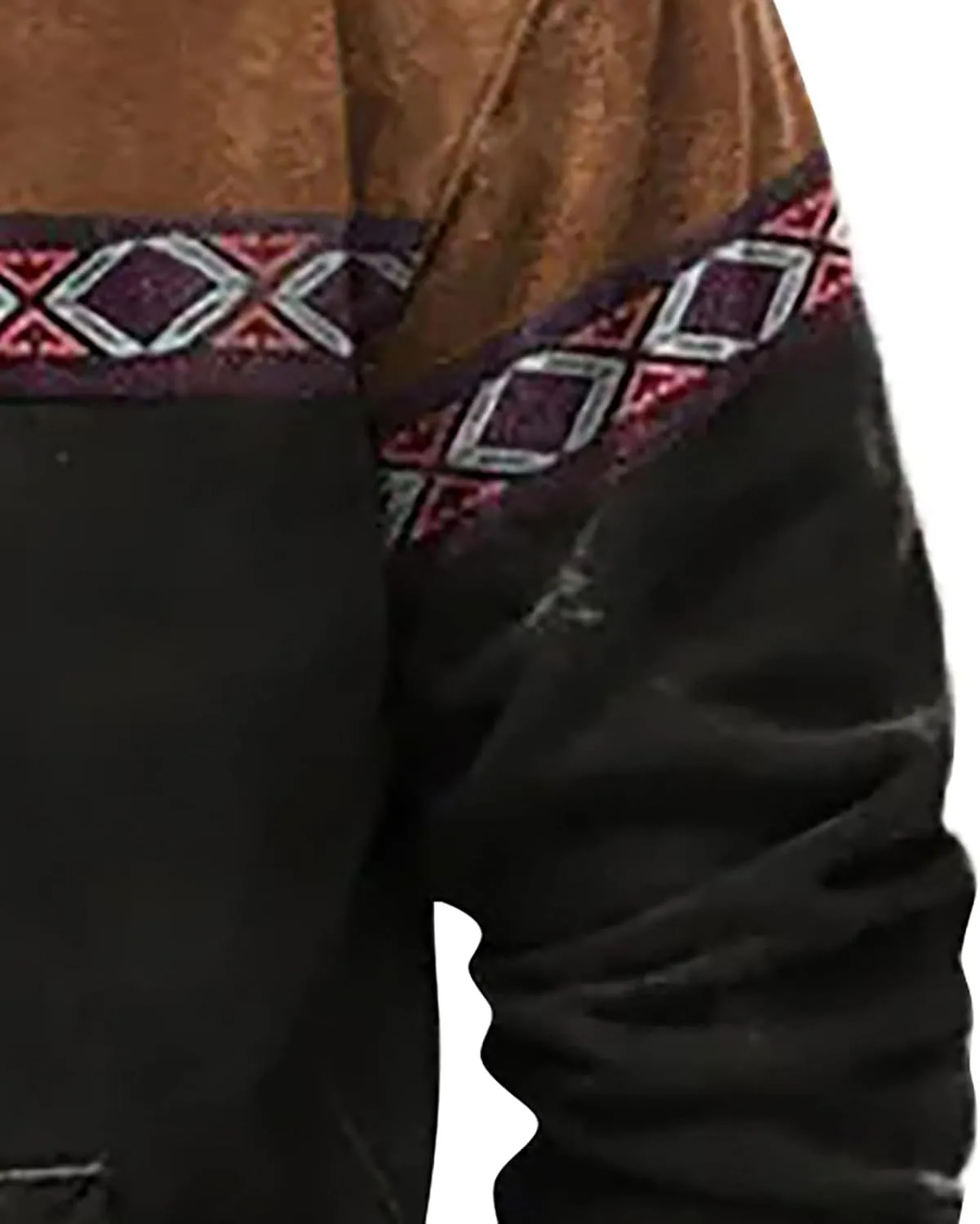 Men's Blue, Black, Brown Polyester Classic Hoodie with Half Sleeve and Hooded Neck