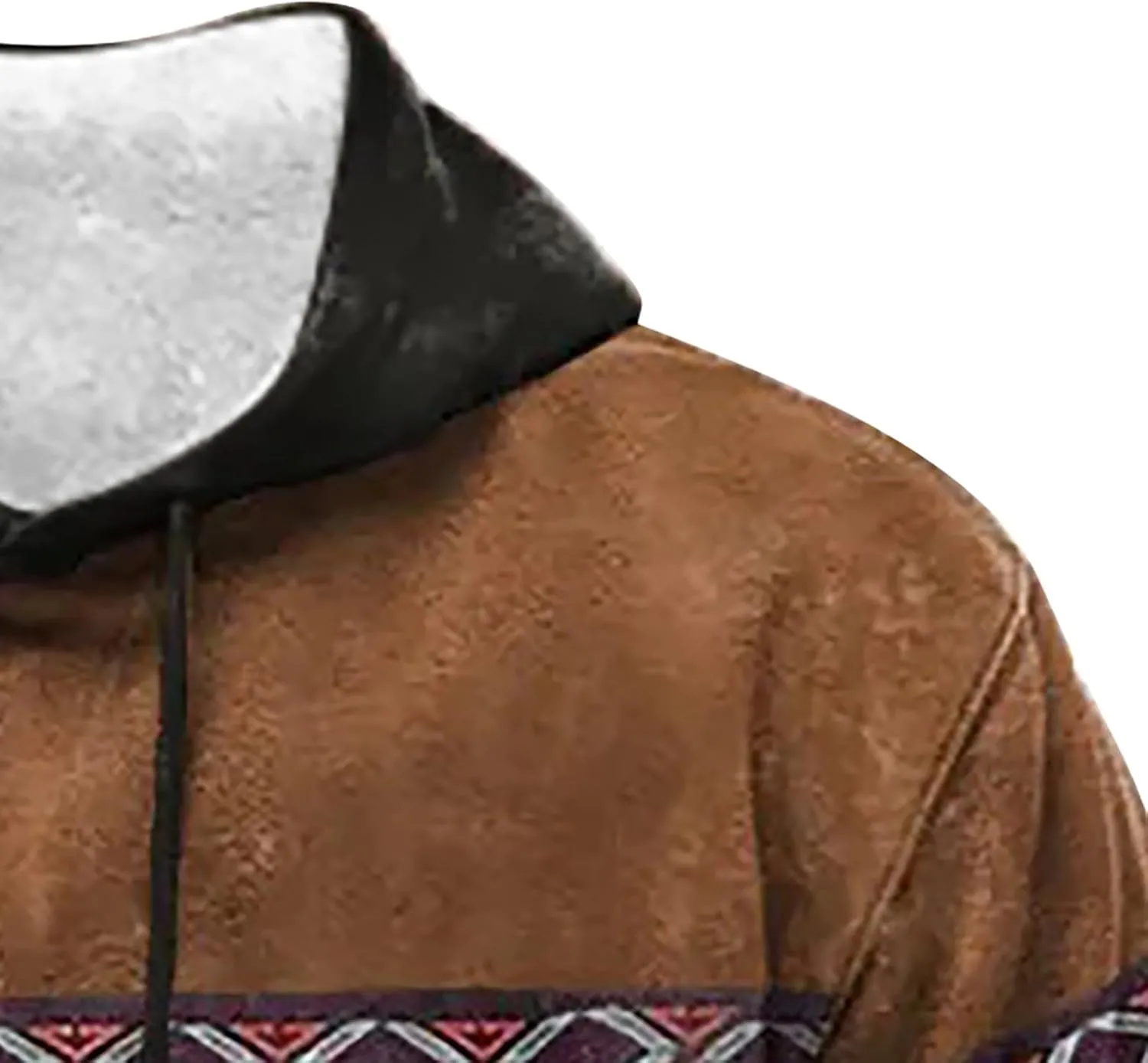 Men's Blue, Black, Brown Polyester Classic Hoodie with Half Sleeve and Hooded Neck