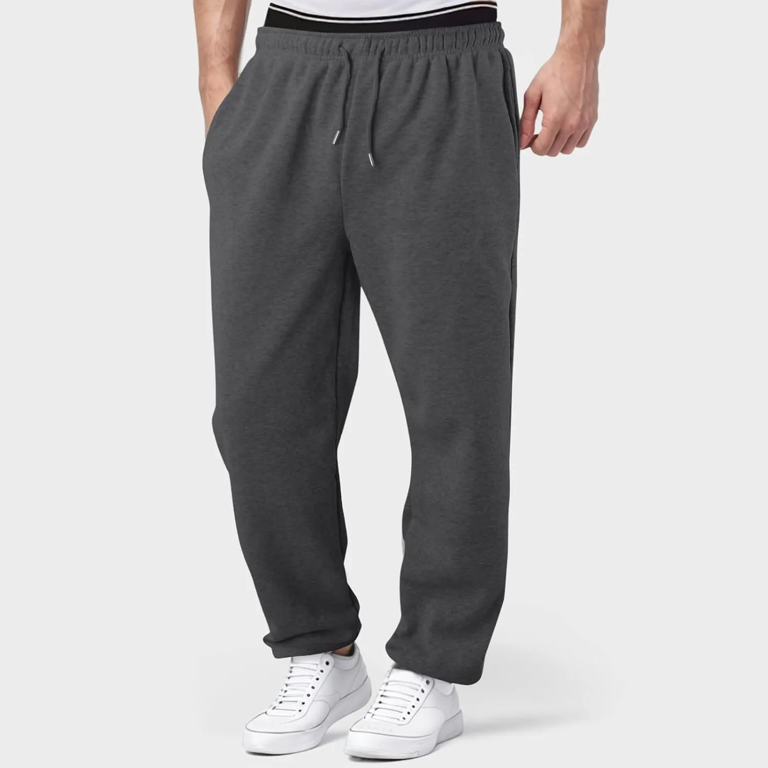 Mens Cargo Combat Work Pant Gym Sports Yoga Joggers Lightweight Sweatpants Baggy Pant Waist Chino Pants
