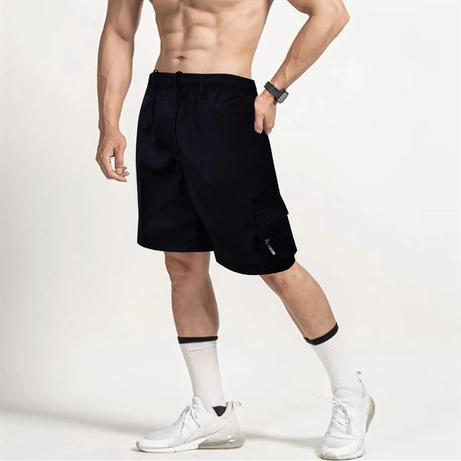 Men's Cargo Combat Work Pant Workwear Jogger Leisure Soft Sweatpants Loose Fit Open Hem Pant Long Pants