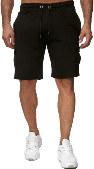 Mens Cargo Shorts Elastic Waistband Multi Pockets Casual Work Shorts for Men Loose Fit Lightweight Gym Workout Running Shorts
