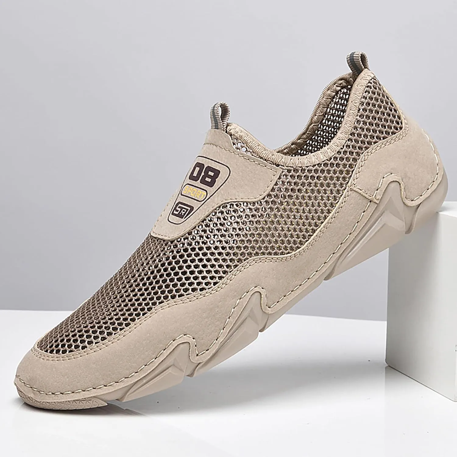 Men's Casual Sandals Closed Toe Comfortable Mesh Outdoor Fisherman Shoes Lightweight Walking Sandals for Male