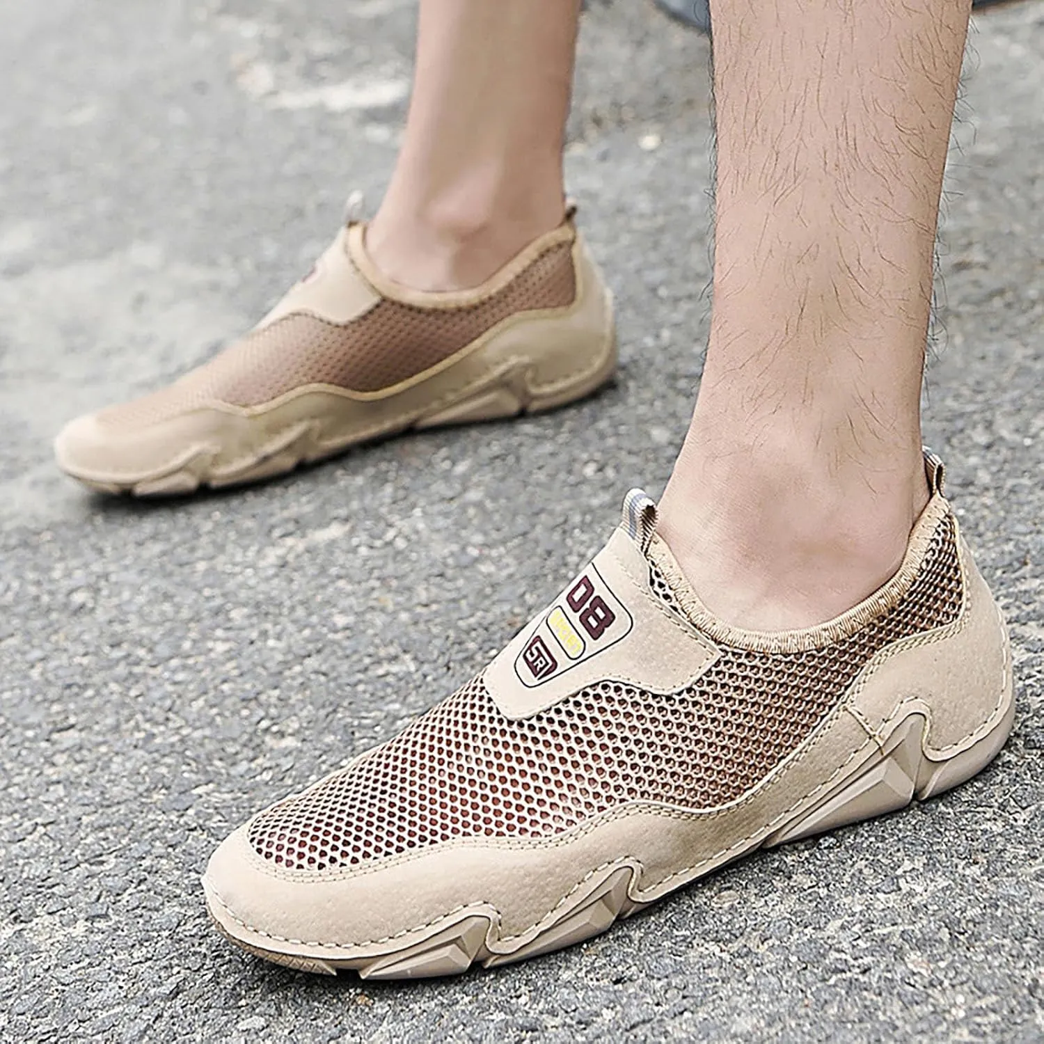 Men's Casual Sandals Closed Toe Comfortable Mesh Outdoor Fisherman Shoes Lightweight Walking Sandals for Male