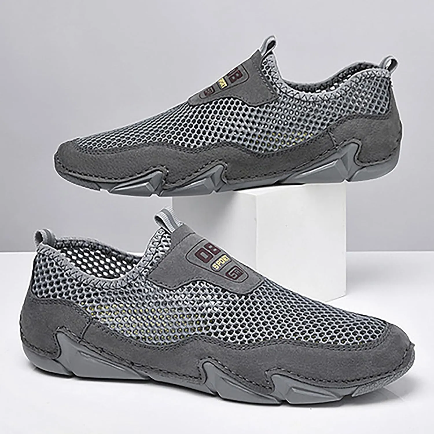 Men's Casual Sandals Closed Toe Comfortable Mesh Outdoor Fisherman Shoes Lightweight Walking Sandals for Male