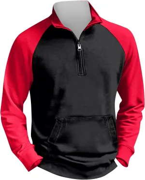 Men's Fashion Hoodies & Sweatshirts Outdoor Vintage V-Neck Button Long Sleeve Sports T Shirt Pullover, S-4XL