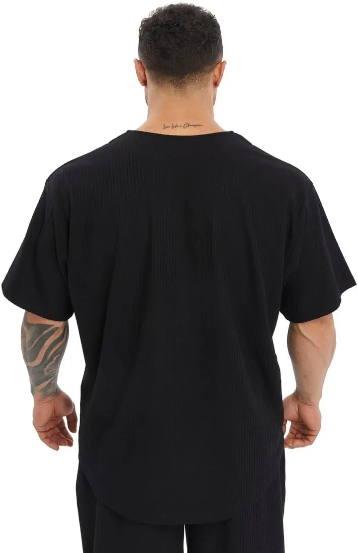 Men's Oversize T-Shirt | Bodybuilding, Cardio Rag Top Activewear Short Sleeve Tee