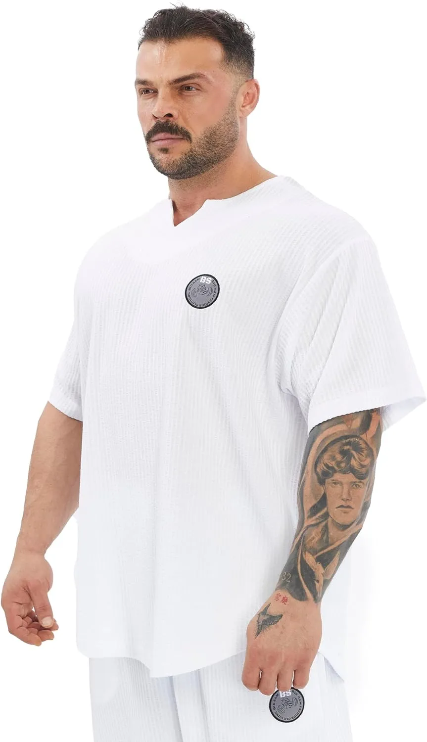 Men's Oversize T-Shirt | Bodybuilding, Cardio Rag Top Activewear Short Sleeve Tee