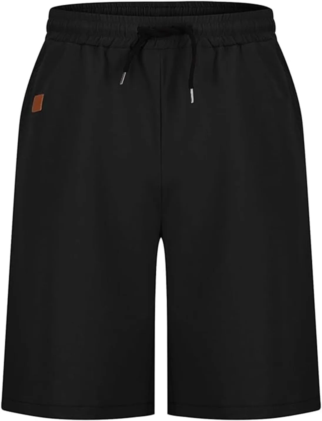 Mens Shorts 7 Inch, Mens Casual Shorts - Cotton Drawstring Summer Beach Stretch Twill Chino Golf Shorts with Pockets