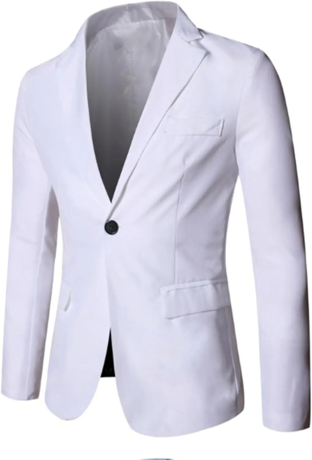 Men's Slim Fit Blazer for Wedding, Prom & Business - Classic Lapel Single Button Suit Jacket, Formal Dinner Coat