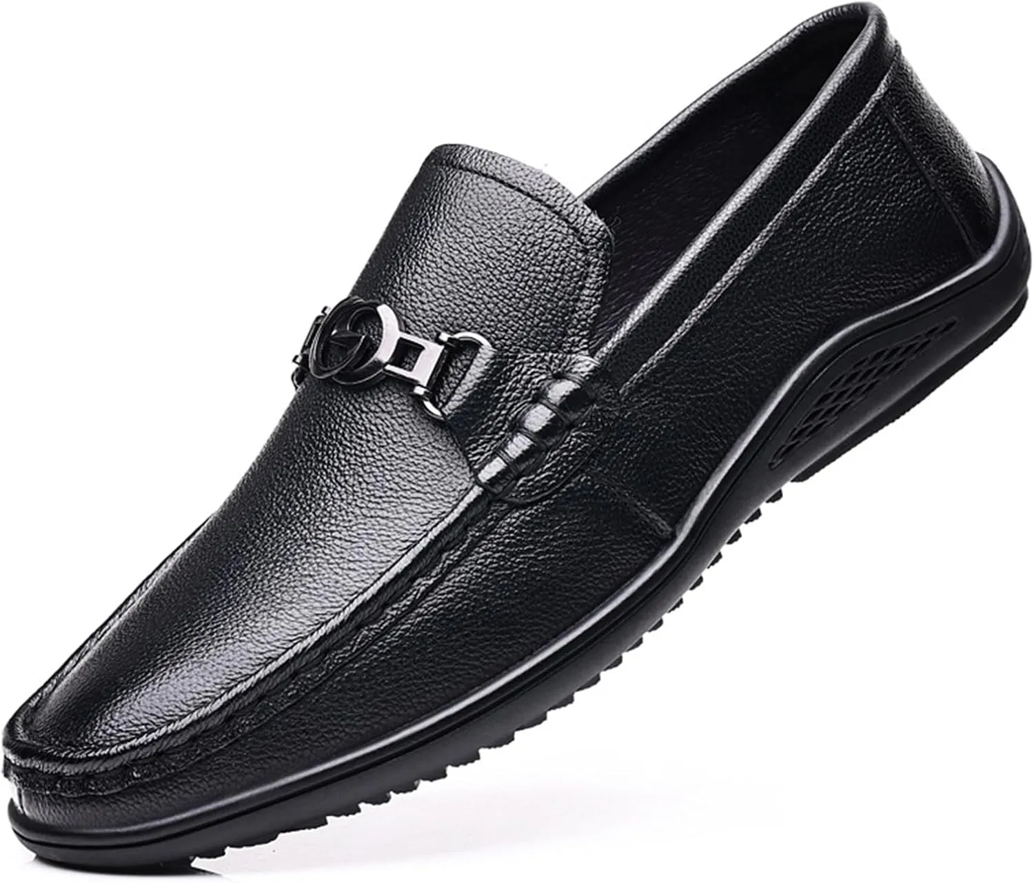 Men's Slip-On Loafers Formal Dress Shoes Chain Non-Slip Comfy Business Shoes Classic Boat Shoes