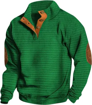 Mens Sweater Fall And Winter Casual Long Sleeved Zipper Shaker Warm Long Sleeved Sweater Tops Men'S Stand Up Collar