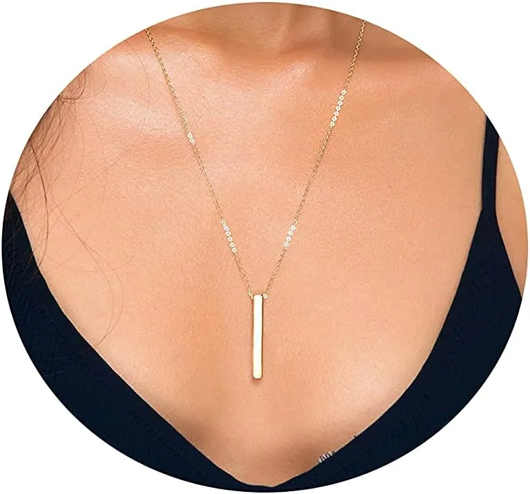 MIDEEO 14K Gold Leaf Pendant Necklaces for Women Dainty Sun Coin Choker Medallion Moon Star Necklace Minimalist Jewelry