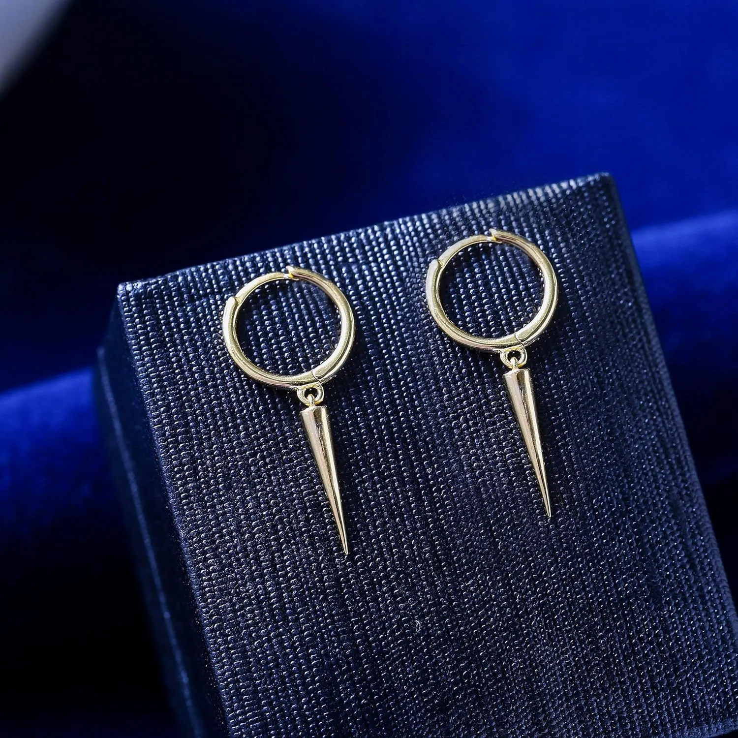 MILACOLATO 925 Sterling Silver Hoop Earrings for Women 18K Gold Silver Plated Drop Dangle Hoop Earrings with Charms Cross Spike Moon Star Paperclip Link Statement Earrings Convertible Link Huggie Earrings Hypoallergenic