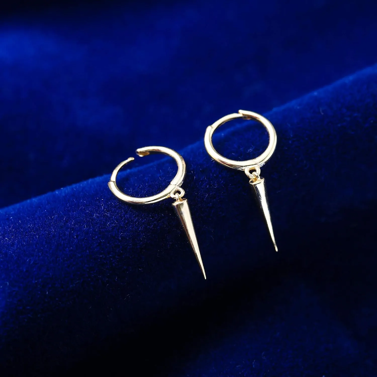 MILACOLATO 925 Sterling Silver Hoop Earrings for Women 18K Gold Silver Plated Drop Dangle Hoop Earrings with Charms Cross Spike Moon Star Paperclip Link Statement Earrings Convertible Link Huggie Earrings Hypoallergenic