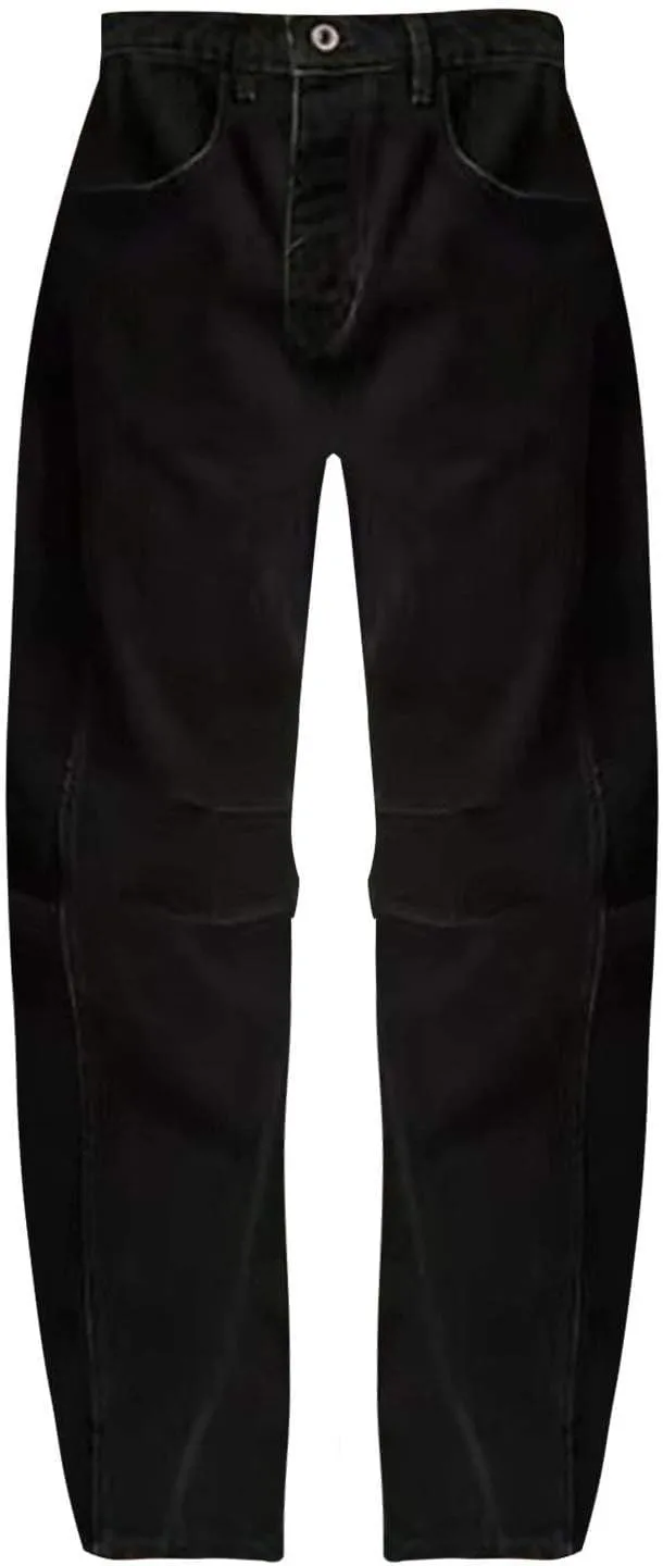 Miyaomn Vintage Barrel Jeans for Women High Waisted Wide Leg Baggy Cropped Harem Pants Y2k Boyfriend Stretch Denim Trousers