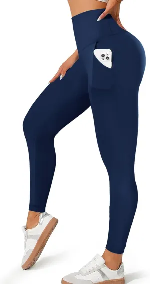 MOREFEEL Leggings with Pockets for Women, High Waisted Tummy Control Workout Hip Lift Yoga Pants Activewear