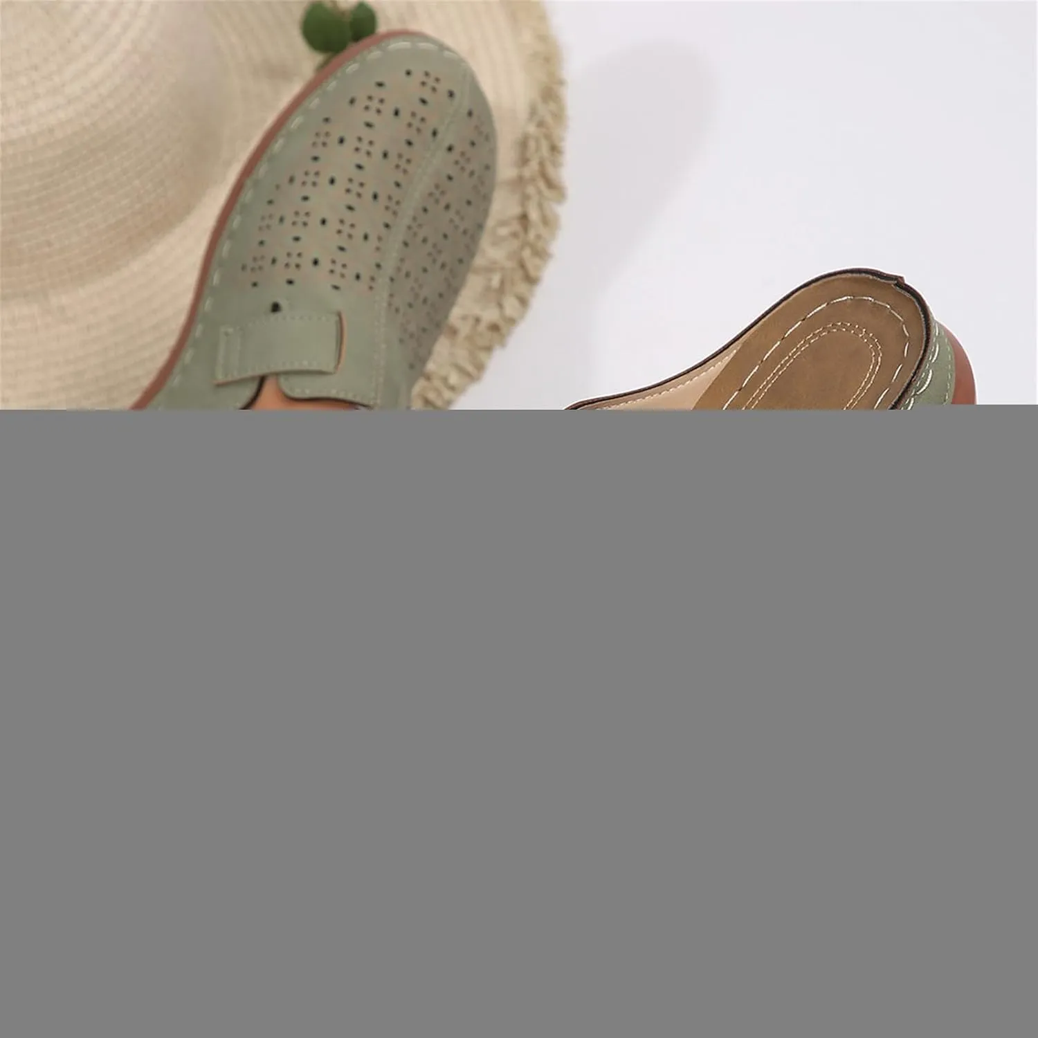 Mules for Women Wedge Sandals Comfortable Dressy Summer Closed Toe Casual Adjustable Hook Loop Alicegana Comfort on Shoes Clogs Platform Orthopedic Ankle Strap Slip On Walking Slippers