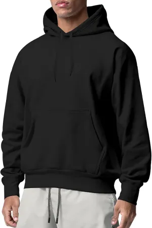 Muscularfit Heavyweight Hoodie Sweatshirts for Men 2024 Trendy Long Sleeve Solid Casual Gym Workout Athletic Hooded Pullover