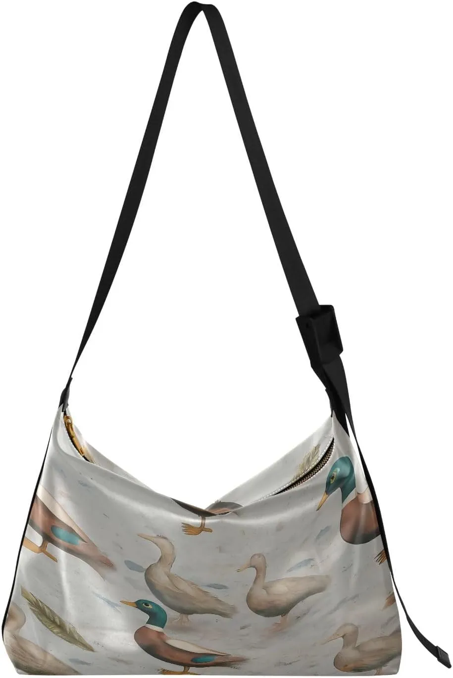 Nautical Ducks Hobo Crossbody Bags for Women Leather Large Shoulder Bag Cross Body Retro Trendy Womens Tote Bags Handbag for Travel Shopping
