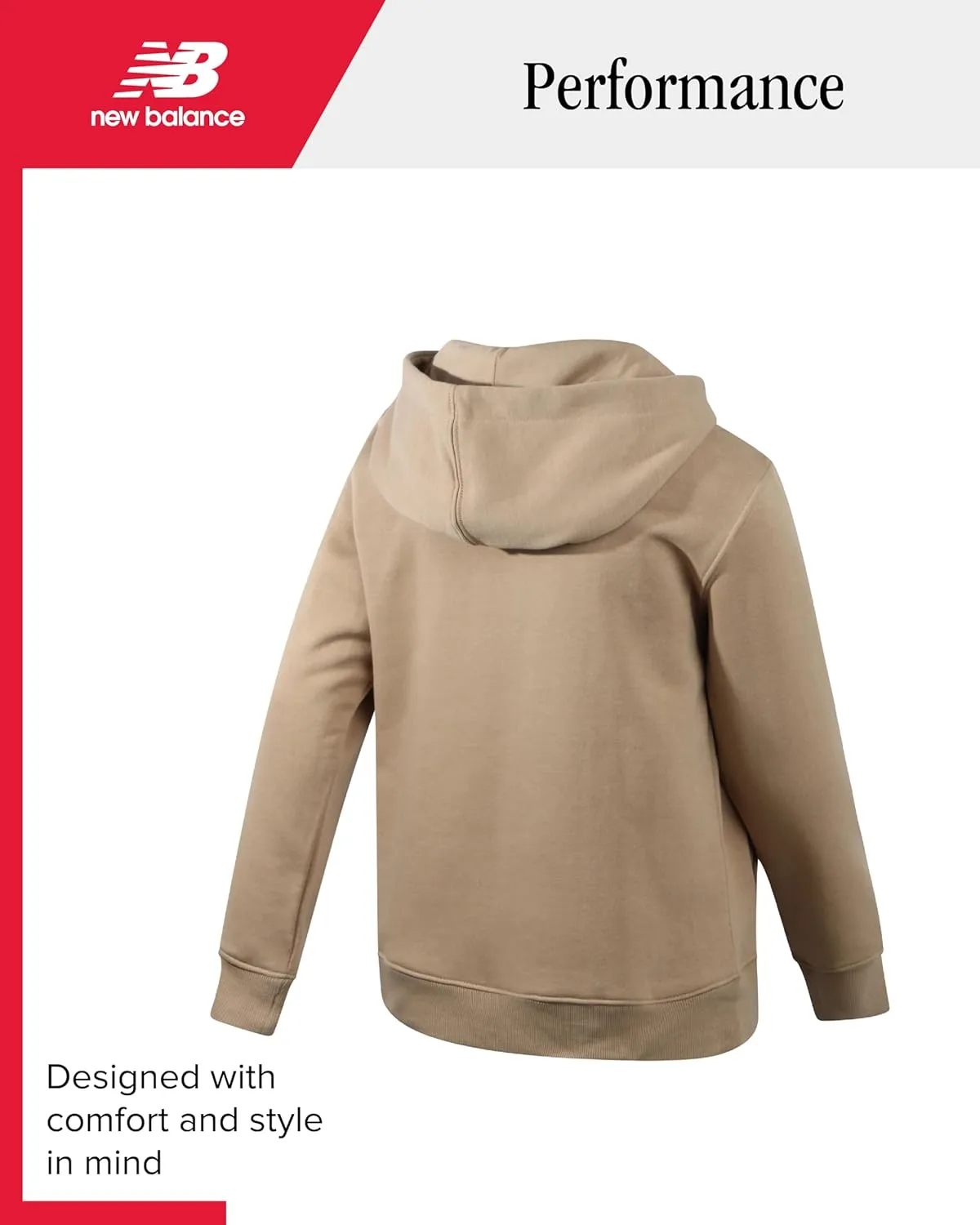 New Balance Boys' Active Sweatshirt - Zip-Up Fleece Hoodie - Performance Activewear for Boys (8-20)