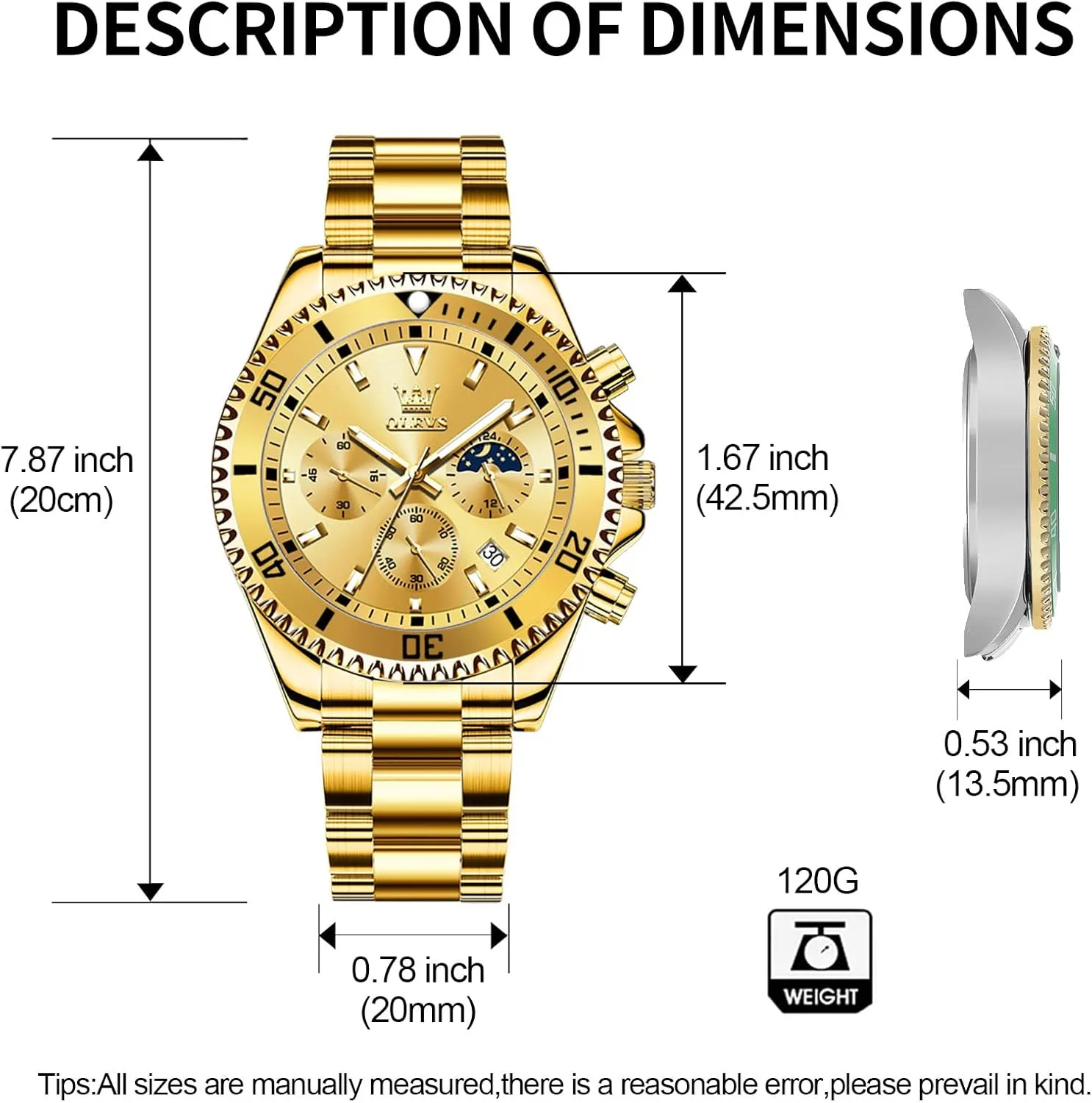 OLEVS Mens Watches Big Face Stainless Steel Waterproof Date Analog Quartz Watches Fashion BusinessWrist Watches for Men