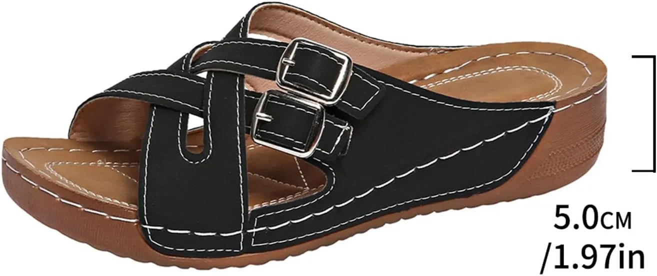 Orthopedic Sandals for Women Comfortable Dressy Wedge Spring Shoes Summer Vacation Arch Support Orthotic Sandals