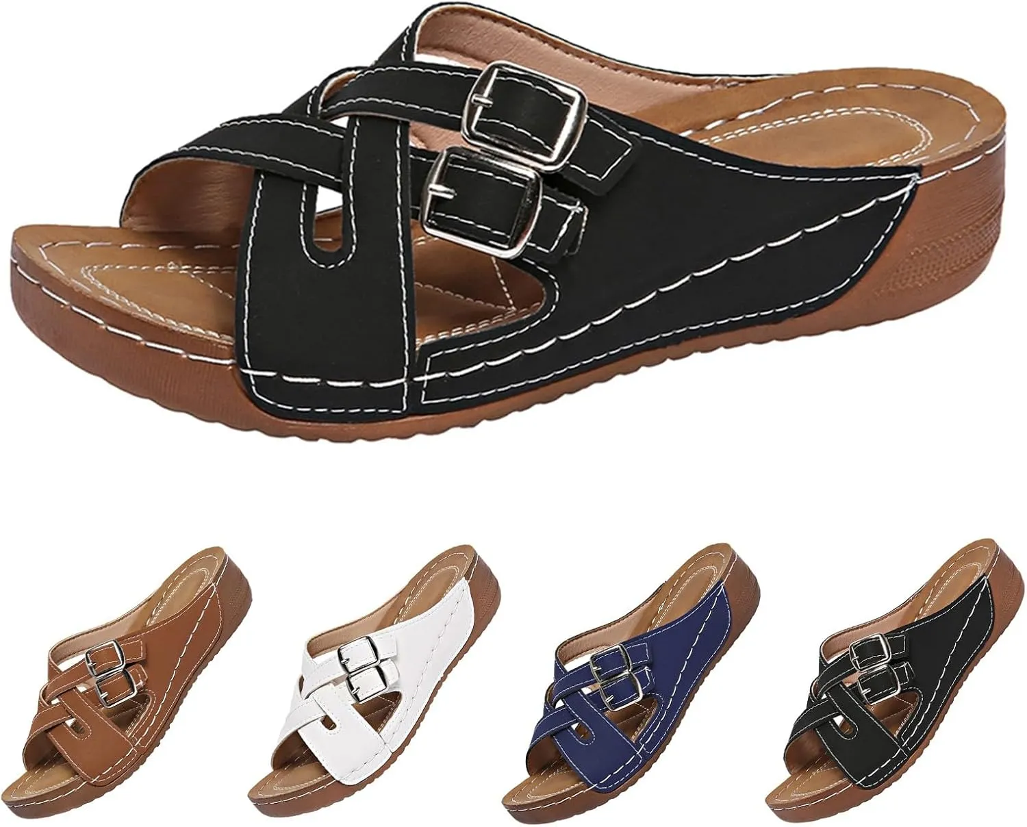 Orthopedic Sandals for Women Comfortable Dressy Wedge Spring Shoes Summer Vacation Arch Support Orthotic Sandals