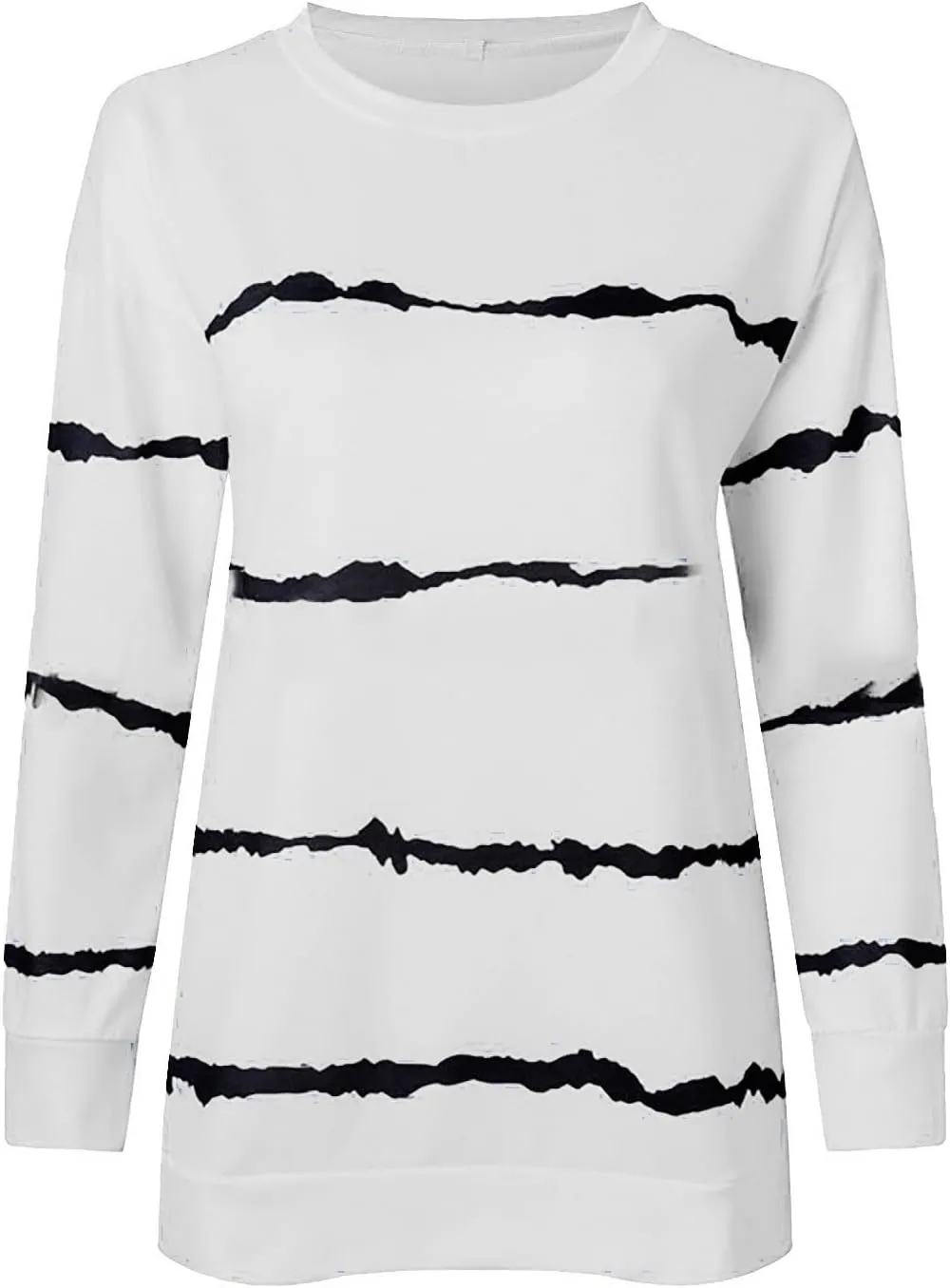 Oversized Sweatshirt For Women Plus Size Long Sleeve Fall Tops Side Split Crewneck Pullover