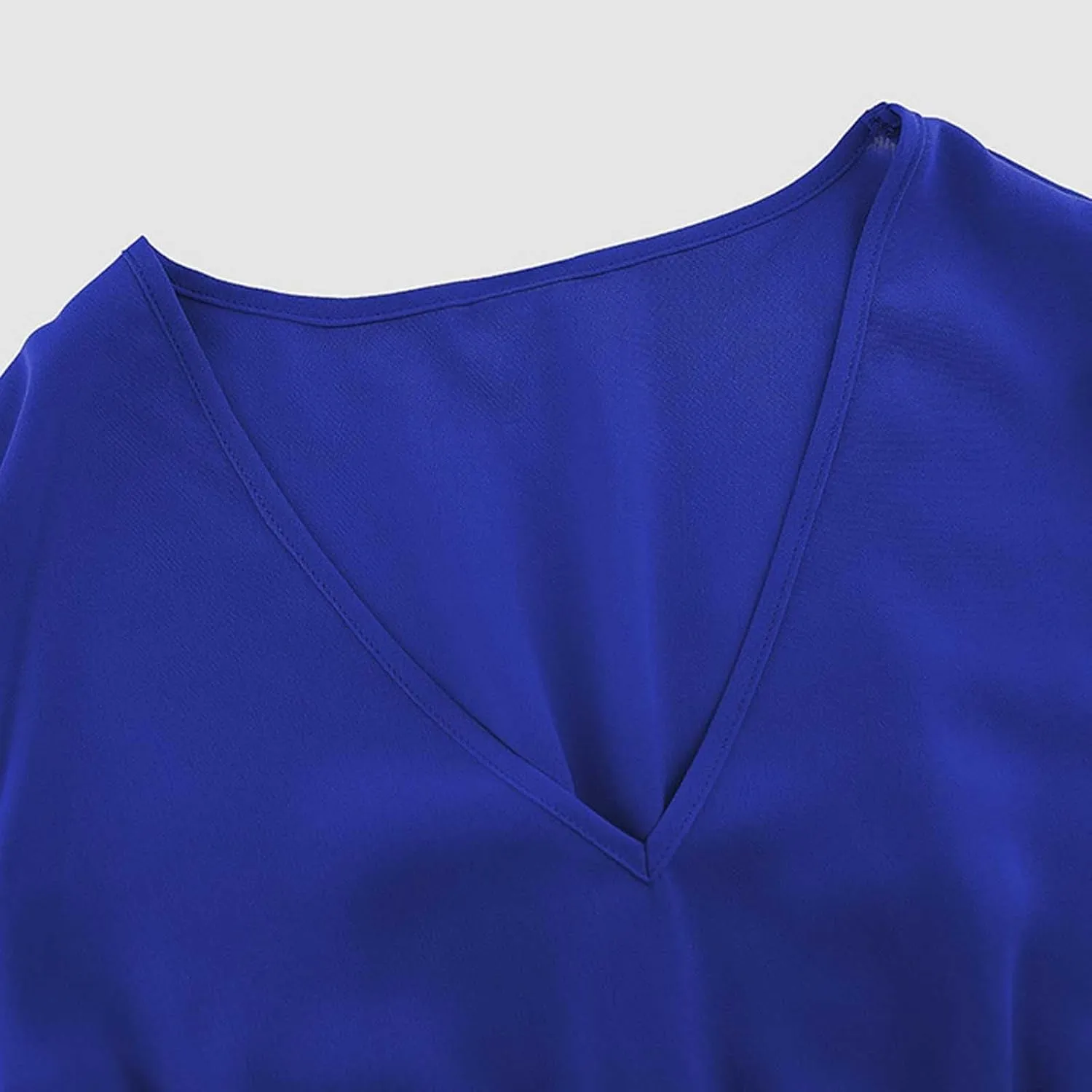 Prom Dresses for Women 2024 Elegant Long Sleeve V Neck Plain Empire Waist Fashion Maxi Dress Semi Formal Party Dress