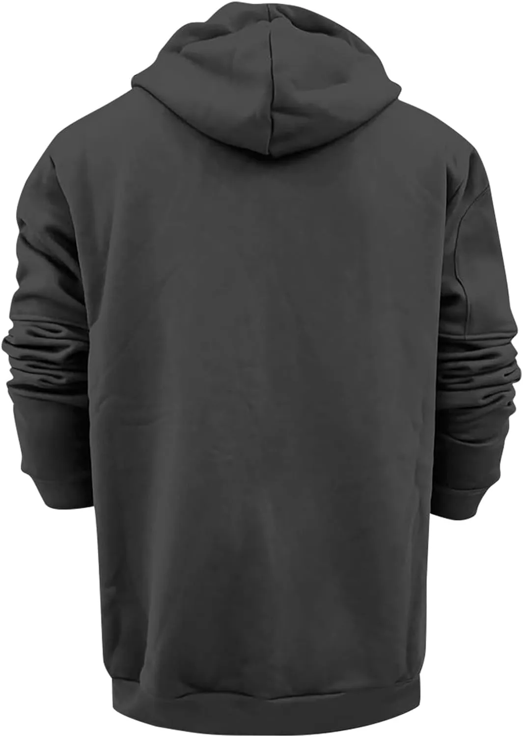 Pullover & Full Zip Mens' Autumn Winter Long Sleeve Zipper Hooded Sweatshirt Men's Hooded Fleece Sweatshirt With