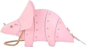 QZUnique Dinosaur Shark Shoulder Bag for Women 3D Animal Novelty Purse Zipper Crossbody Handbag Clutch Messenger Bag for Girl