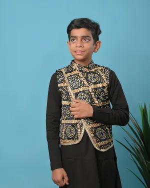 Raina kurta pajama set with Nehru Jacket 3 piece Set | Shobitam Custom Wear Made To Order