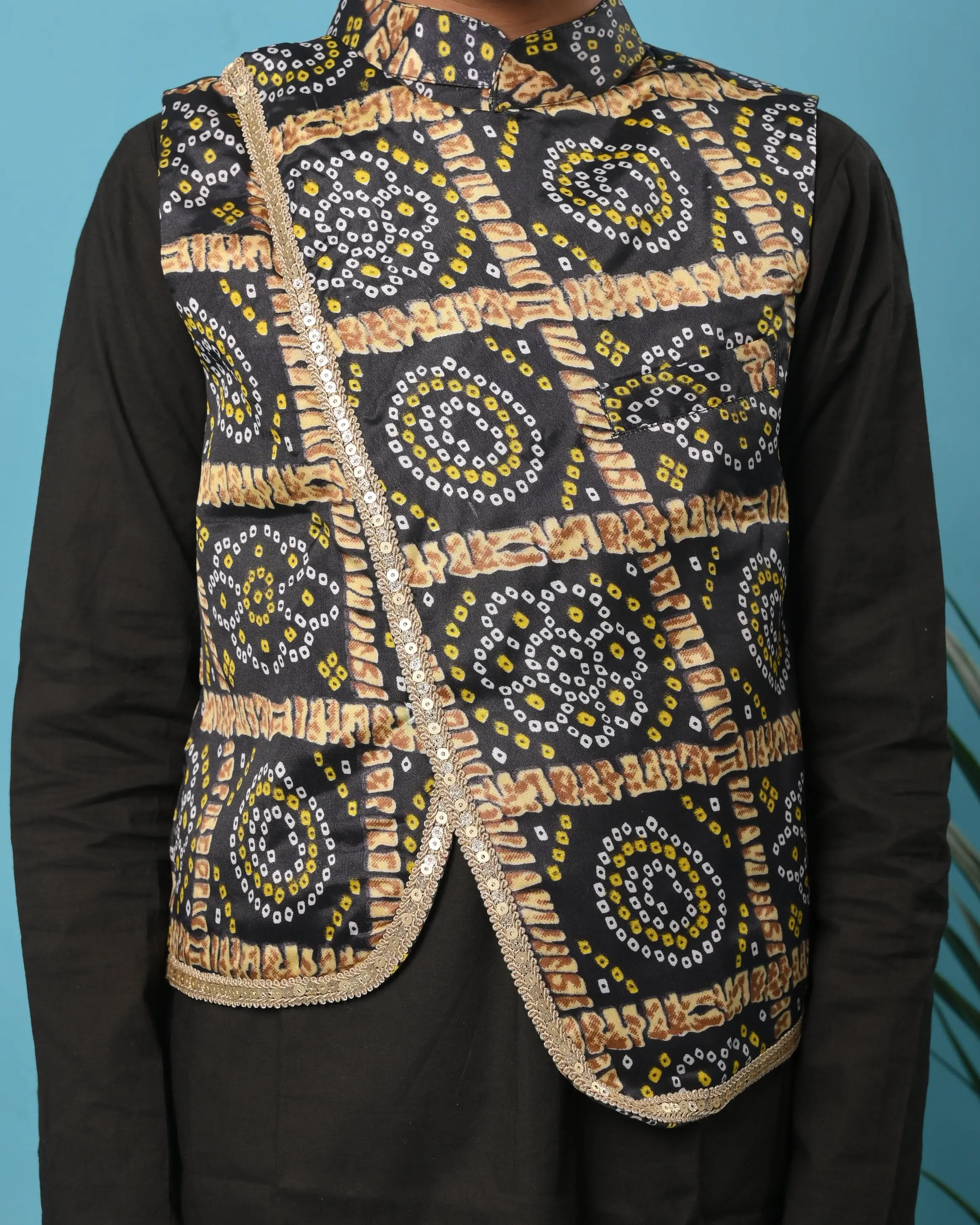 Raina kurta pajama set with Nehru Jacket 3 piece Set | Shobitam Custom Wear Made To Order